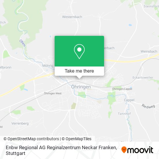 Enbw Regional AG Reginalzentrum Neckar Franken map