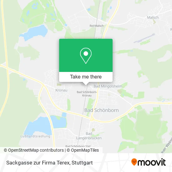 Карта Sackgasse zur Firma Terex