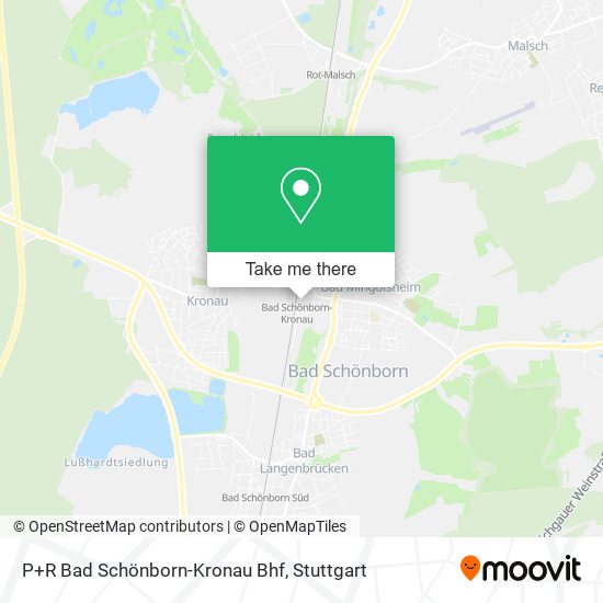 P+R Bad Schönborn-Kronau Bhf map