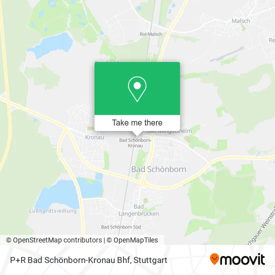 Карта P+R Bad Schönborn-Kronau Bhf