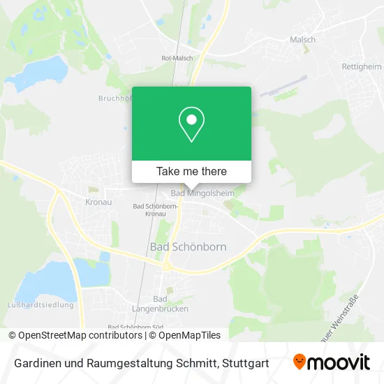 Карта Gardinen und Raumgestaltung Schmitt