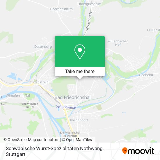 Карта Schwäbische Wurst-Spezialitäten Nothwang