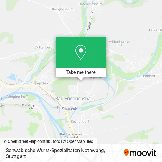 Карта Schwäbische Wurst-Spezialitäten Nothwang