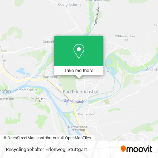Карта Recyclingbehälter Erlenweg