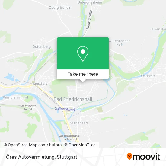 Карта Öres Autovermietung