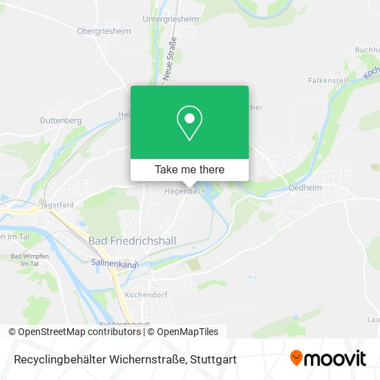 Карта Recyclingbehälter Wichernstraße