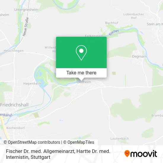 Карта Fischer Dr. med. Allgemeinarzt, Hartte Dr. med. Internistin