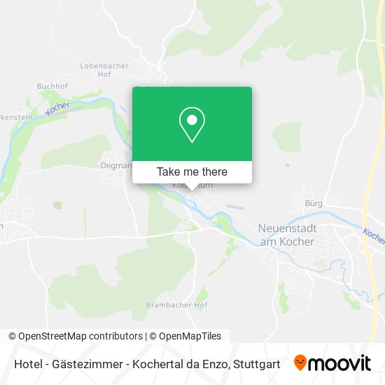 Карта Hotel - Gästezimmer - Kochertal da Enzo