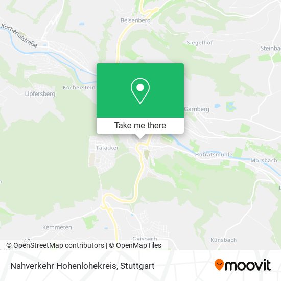 Карта Nahverkehr Hohenlohekreis
