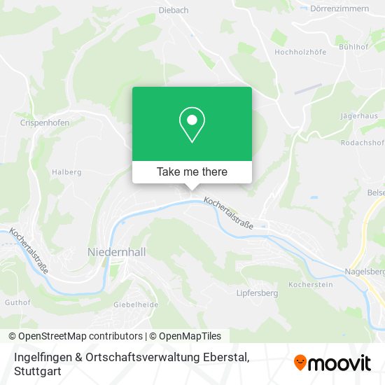 Карта Ingelfingen & Ortschaftsverwaltung Eberstal