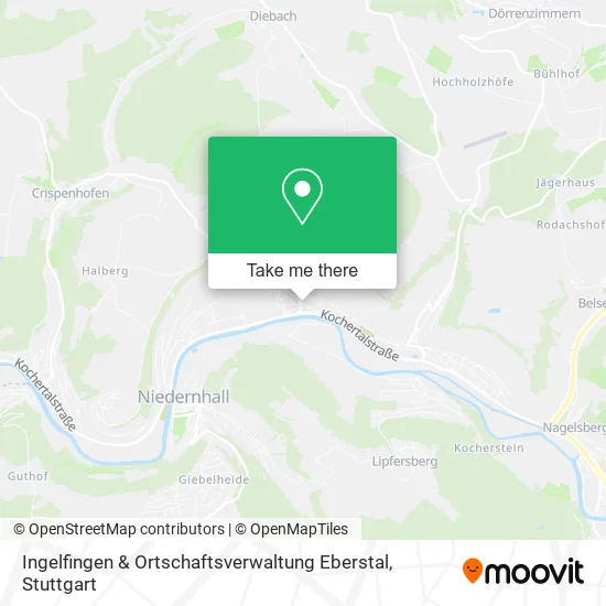 Карта Ingelfingen & Ortschaftsverwaltung Eberstal