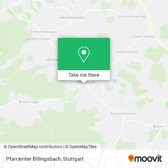 Карта Pfarrämter Billingsbach