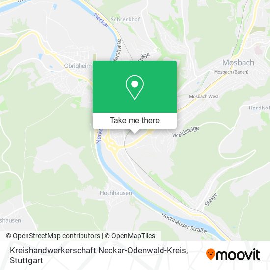 Карта Kreishandwerkerschaft Neckar-Odenwald-Kreis