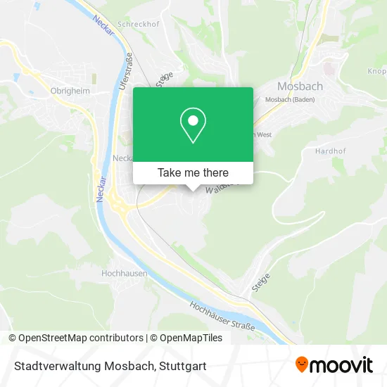 Карта Stadtverwaltung Mosbach