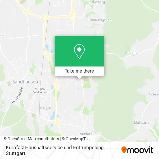 Карта Kurpfalz Haushaltsservice und Entrümpelung