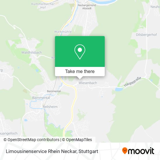 Карта Limousinenservice Rhein Neckar