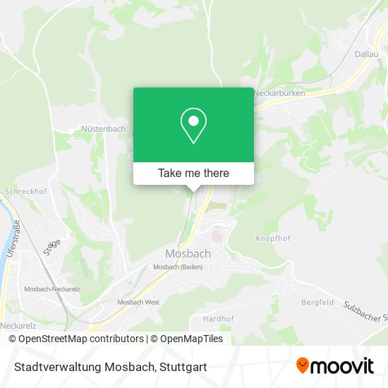 Карта Stadtverwaltung Mosbach