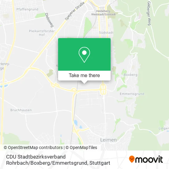 Карта CDU Stadtbezirksverband Rohrbach / Boxberg / Emmertsgrund