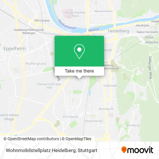 Карта Wohnmobilstellplatz Heidelberg