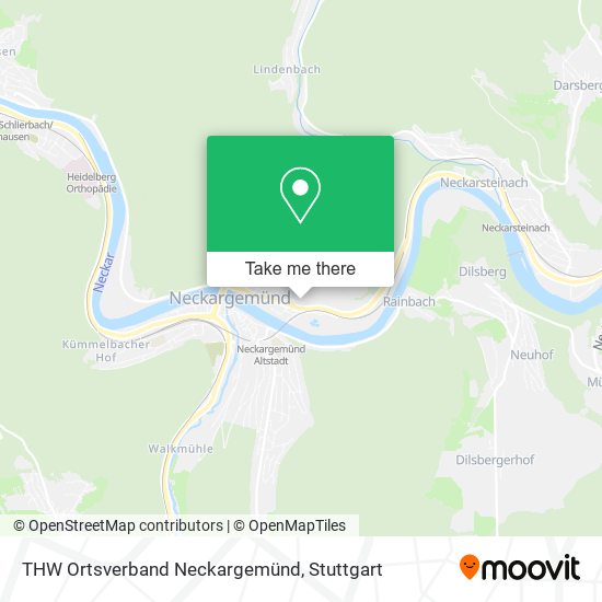 Карта THW Ortsverband Neckargemünd