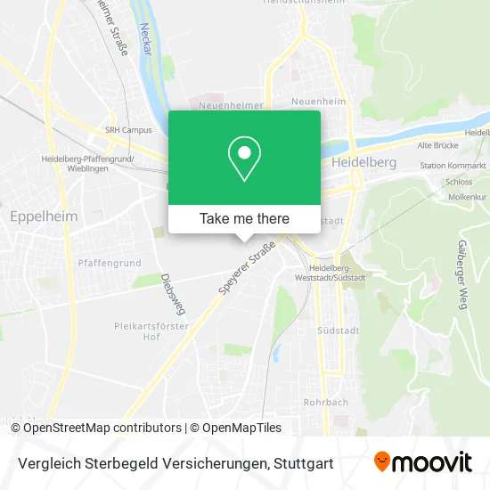 Карта Vergleich Sterbegeld Versicherungen