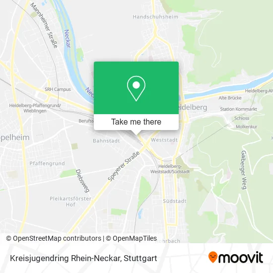 Карта Kreisjugendring Rhein-Neckar