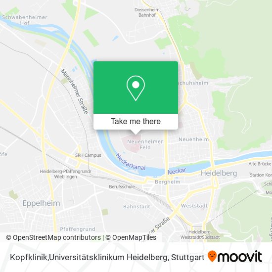 Kopfklinik,Universitätsklinikum Heidelberg map