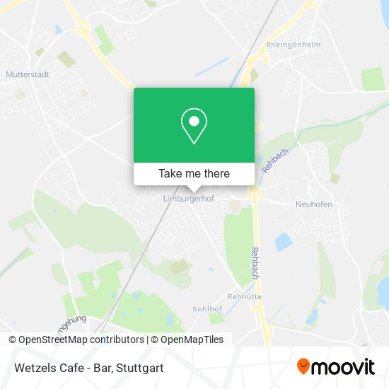 Карта Wetzels Cafe - Bar