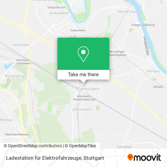 Карта Ladestation für Elektrofahrzeuge