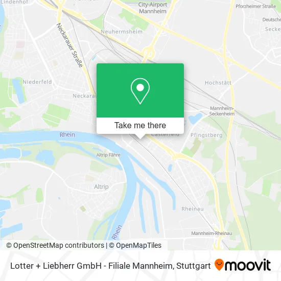 Карта Lotter + Liebherr GmbH - Filiale Mannheim