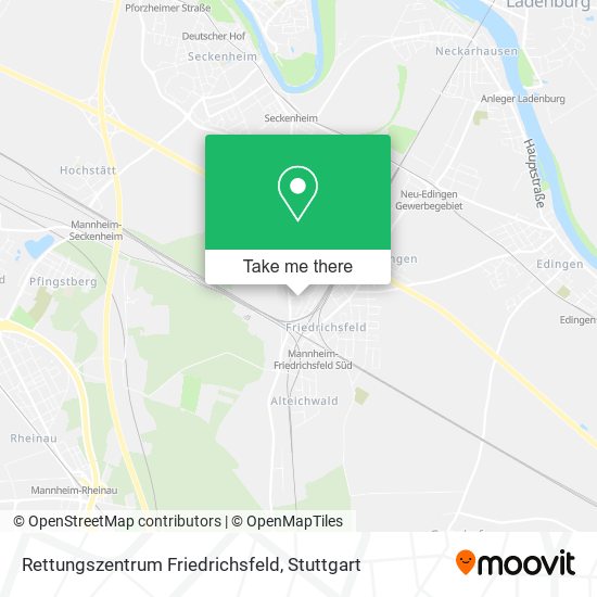 Rettungszentrum Friedrichsfeld map