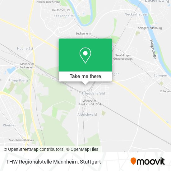 THW Regionalstelle Mannheim map