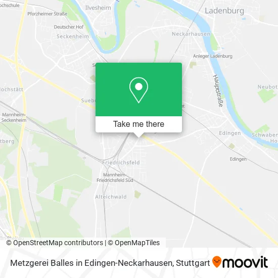 Карта Metzgerei Balles in Edingen-Neckarhausen