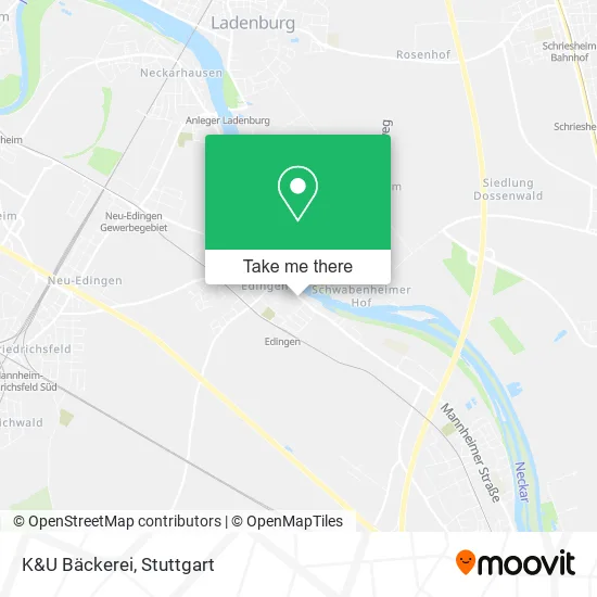Карта K&U Bäckerei