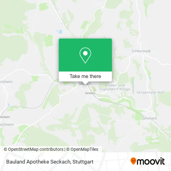 Карта Bauland Apotheke Seckach