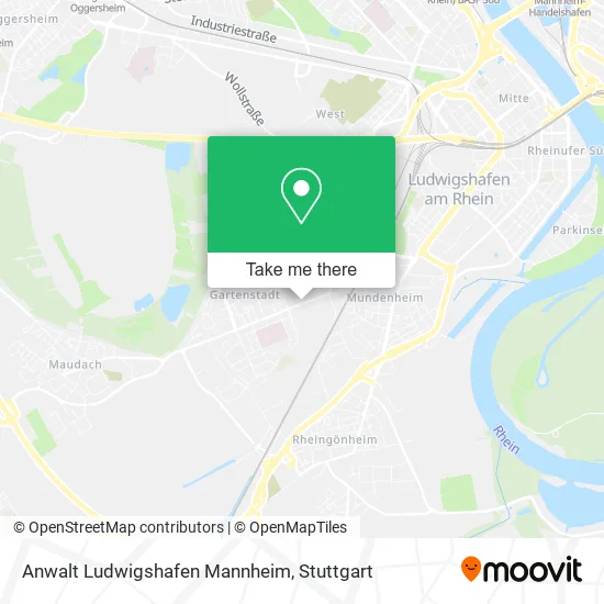 Карта Anwalt Ludwigshafen Mannheim