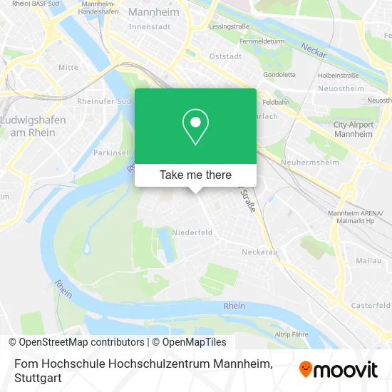 Карта Fom Hochschule Hochschulzentrum Mannheim