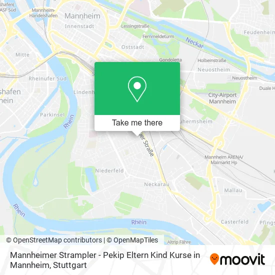 Карта Mannheimer Strampler - Pekip Eltern Kind Kurse in Mannheim