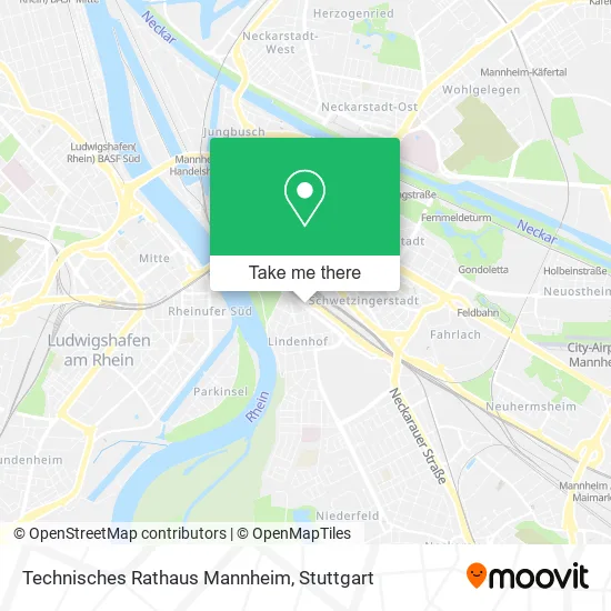 Карта Technisches Rathaus Mannheim