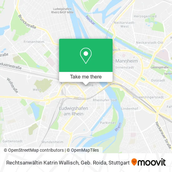 Карта Rechtsanwältin Katrin Wallisch, Geb. Roida