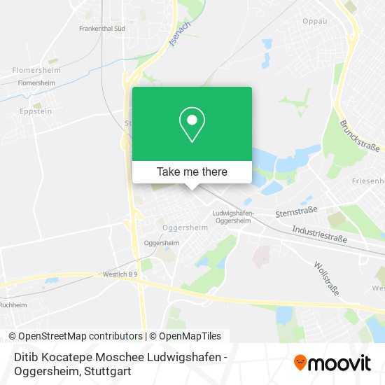 Ditib Kocatepe Moschee Ludwigshafen - Oggersheim map