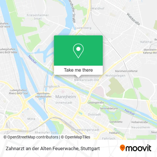 Карта Zahnarzt an der Alten Feuerwache
