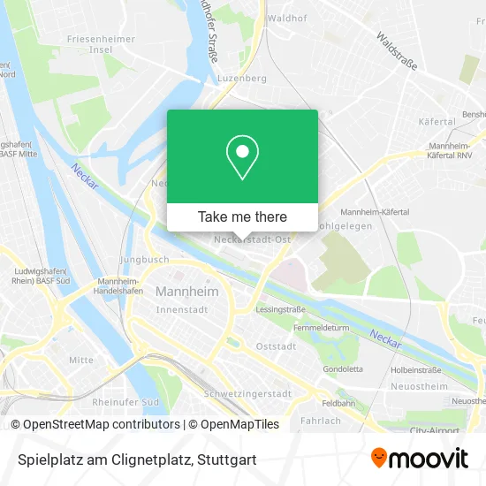 Карта Spielplatz am Clignetplatz