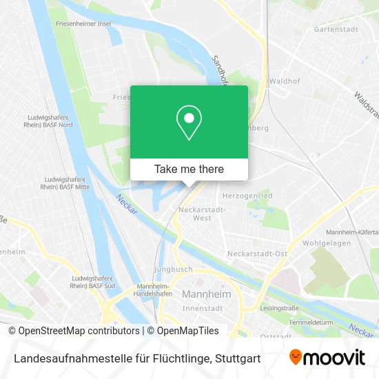 Карта Landesaufnahmestelle für Flüchtlinge