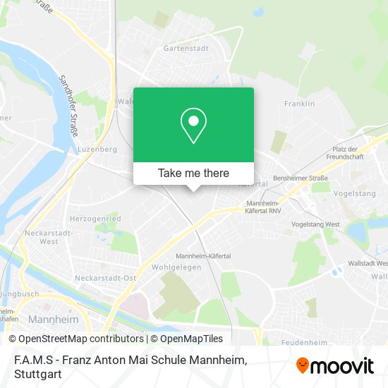 F.A.M.S - Franz Anton Mai Schule Mannheim map