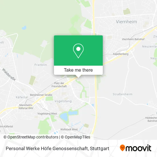Карта Personal Werke Höfe Genossenschaft