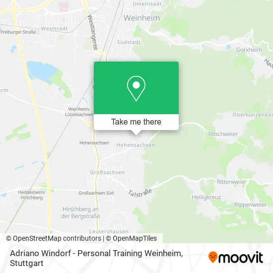 Карта Adriano Windorf - Personal Training Weinheim
