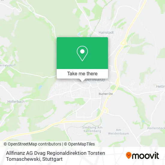 Карта Allfinanz AG Dvag Regionaldirektion Torsten Tomaschewski