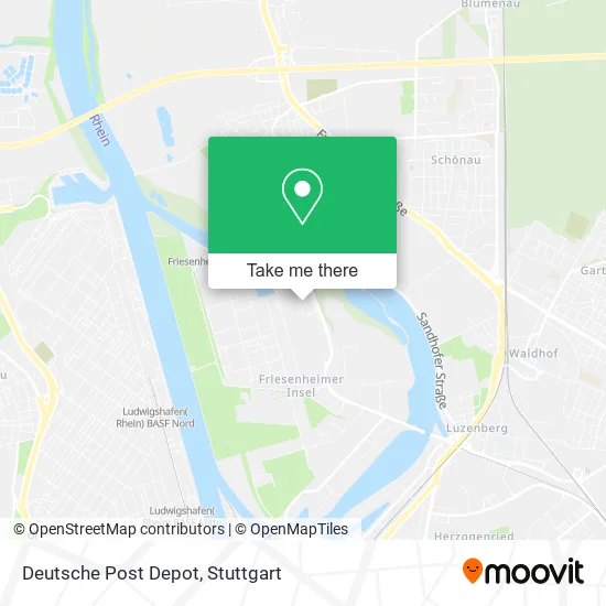 Карта Deutsche Post Depot