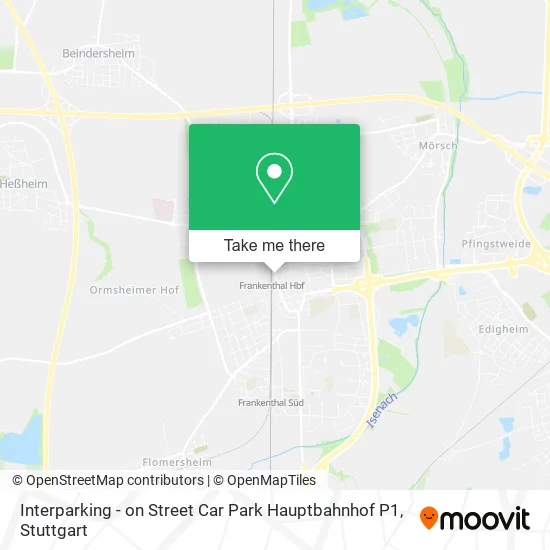 Карта Interparking - on Street Car Park Hauptbahnhof P1